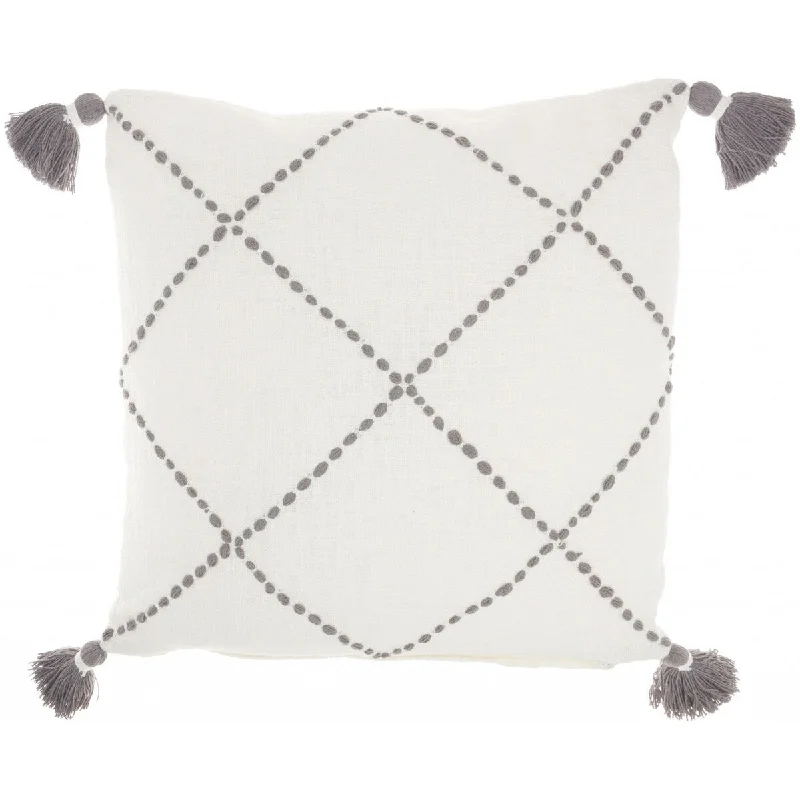 Feather Pillows for a Luxurious SleepHomeRoots Boho Grey Cotton Accent Throw Pillow