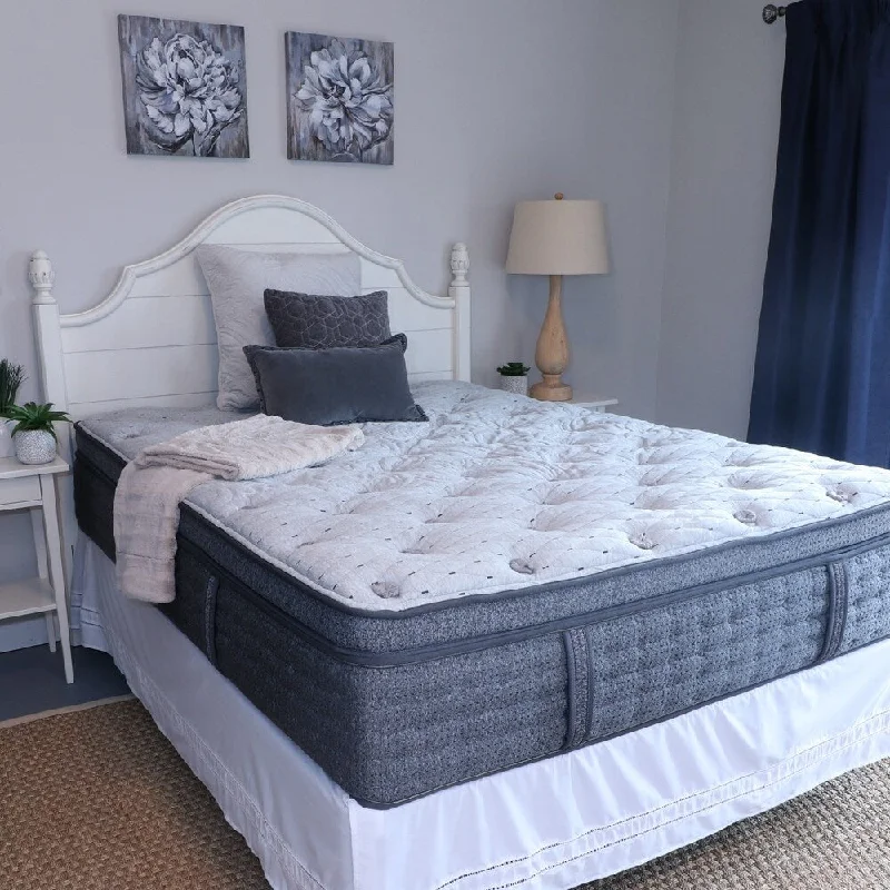 Latex mattresses with natural bounce and breathabilityLaura Ashley Fallon 14-inch Euro Top Gel Latex Hybrid Mattress Set by King Koil