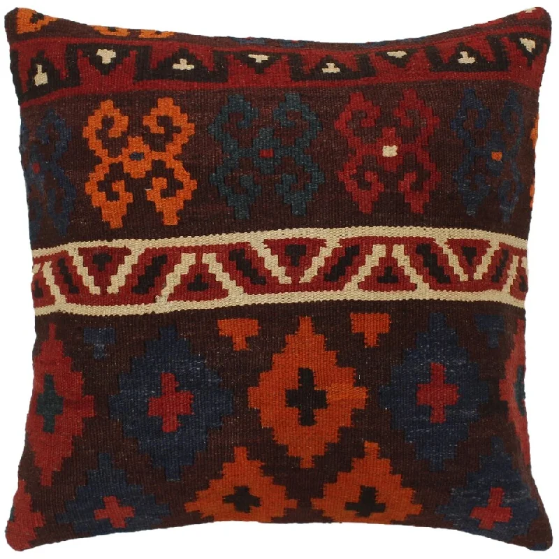 Pregnancy Pillows for Expectant MothersDespina Brown/Beige Hand-Woven Kilim Throw Pillow - 1'6 x 1'6 Pregnancy Pillows for Expectant MothersDespina Brown/Beige Hand-Woven Kilim Throw Pillow - 1'6 x 1'6