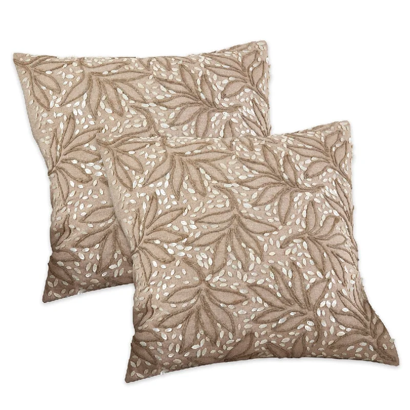 Travel Pillows for Long JourneysThrow Pillow Cover With Embroidered Design (Set of 2)
