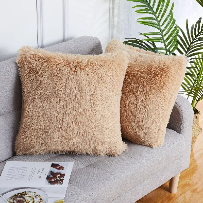 Round Pillows for Boho-Style InteriorsFluffy Throw Pillow Covers, Plush Shaggy Decorative Pillow Covers Pillowcases Set of 2 Round Pillows for Boho-Style InteriorsFluffy Throw Pillow Covers, Plush Shaggy Decorative Pillow Covers Pillowcases Set of 2