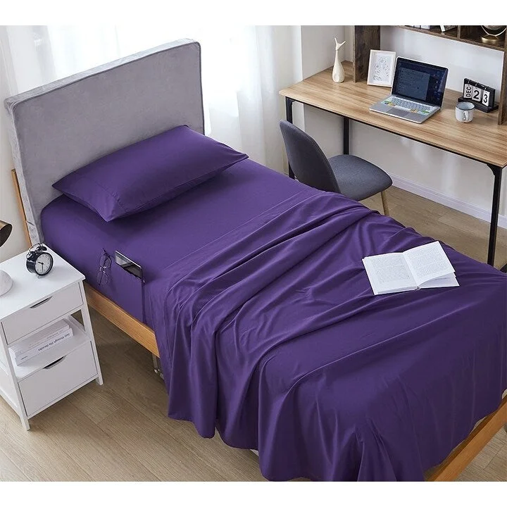 Quilted Cotton Sheets for a Warm and Inviting BedBedside Pocket Twin XL Sheet Set