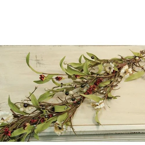 Bed skirts with a modern minimalist designTeastain Country Flower Garland  4 ft.
