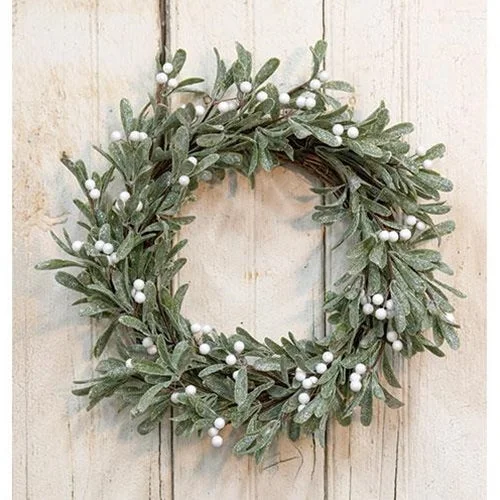 Bed skirts with a shabby - chic styleSparkle Mistletoe Wreath 22"