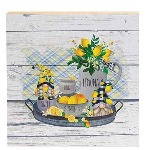 Bed skirts with a vintage - inspired patternLemon Gnomes on Tray Square Block