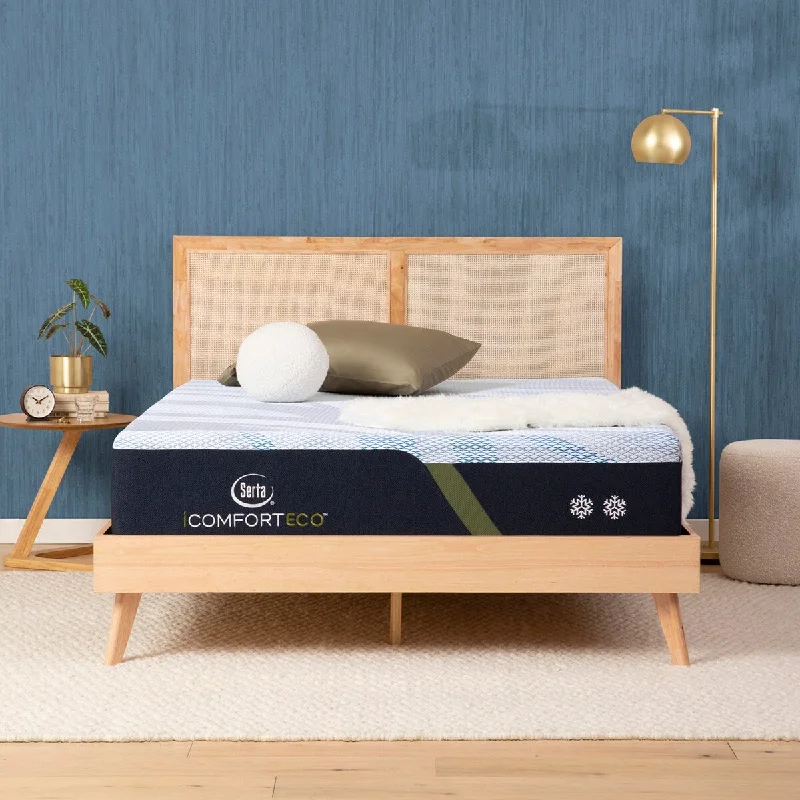 Latex mattresses with natural bounce and breathabilitySerta iComfortECO F10 12.75" Memory Foam Medium Mattress and Adjustable Base Set
