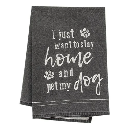Bed skirts with a child - friendly printI Just Want To Stay Home And Pet My Dog Dish Towel