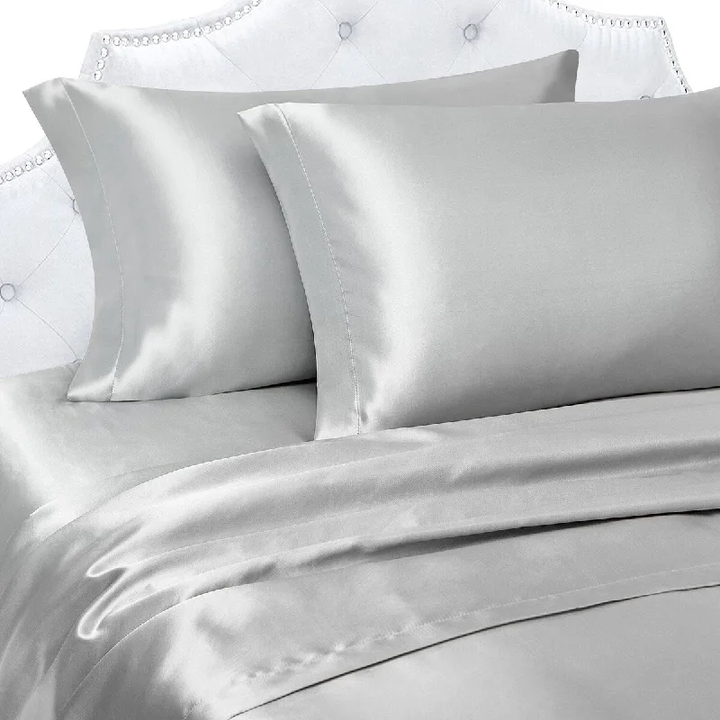 Queen - Size Sheet Sets with a European Pillowcase SetLady Sandra Satin Sheet Set