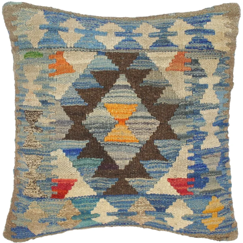 Velvet Pillows for a Touch of EleganceTribal Norah Hand-Woven Turkish Kilim Throw Pillow 18 in. x 18 in. Velvet Pillows for a Touch of EleganceTribal Norah Hand-Woven Turkish Kilim Throw Pillow 18 in. x 18 in.
