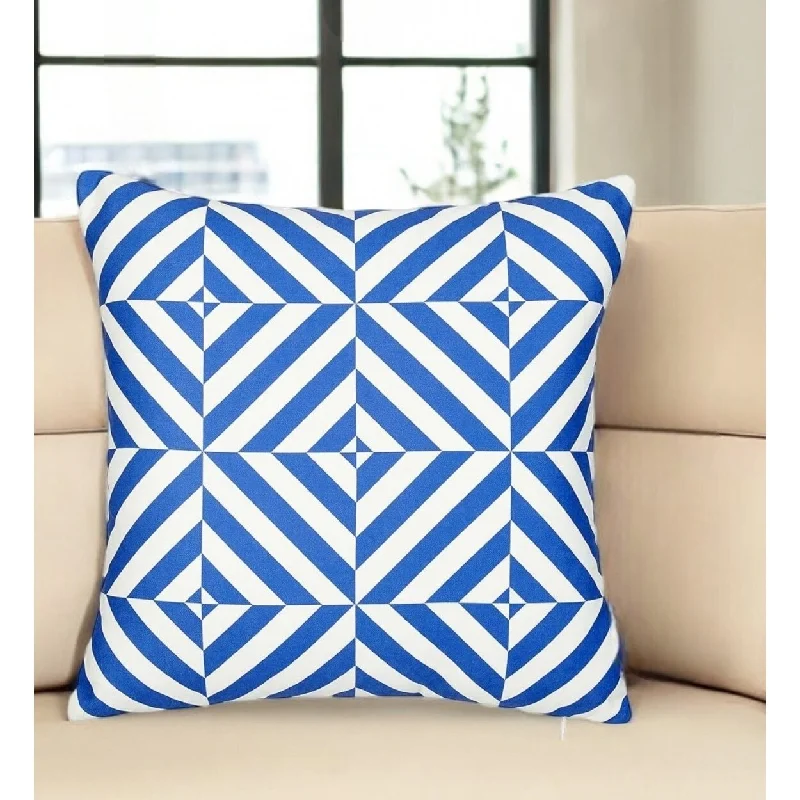 Soft and Fluffy Pillows for Bedroom ComfortHomeRoots 18" Blue And White Fabric Throw Pillow Cover Soft and Fluffy Pillows for Bedroom ComfortHomeRoots 18" Blue And White Fabric Throw Pillow Cover