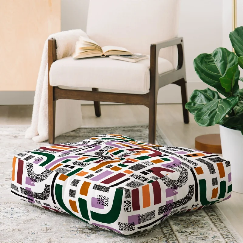 Back Support Pillows for Office ChairsMarta Barragan Camarasa Shapes and animal print Floor Pillow Square