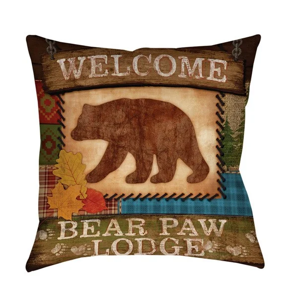 Cooling Pillows for Hot SleepersWelcome Bear Paw Lodge Indoor/ Outdoor Pillow