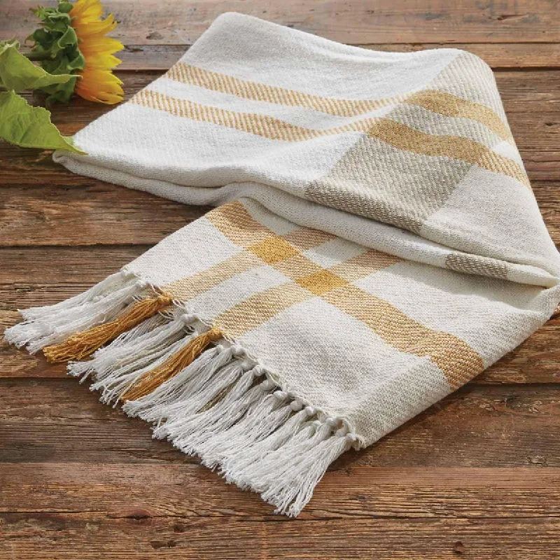 Soft and Fluffy Pillows for Bedroom ComfortSunflower Plaid Throw - 50x60 - Park Designs