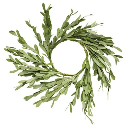 Bed skirts in pastel shades for a delicate lookFoamy Willow Leaves Wreath 16"