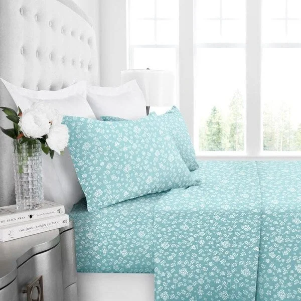 Quilted Cotton Sheets for a Warm and Inviting BedCopper Grove Oberpfalz 4-piece Sheet Set with Floral Pattern