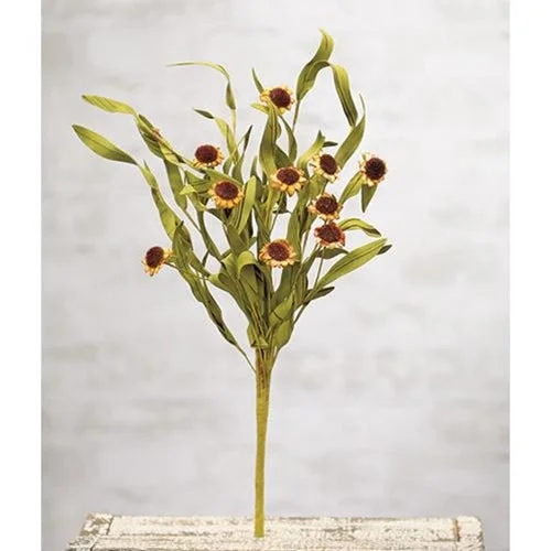 Bed skirts with a damask pattern for an elegant lookCountry Mix Daisy Bush - Rusty