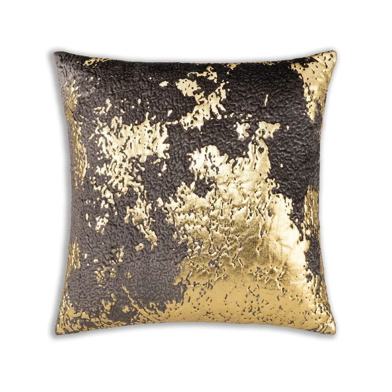 Bolster Pillows for Sofa DecorationBella Charcoal Gold Foil Pillow