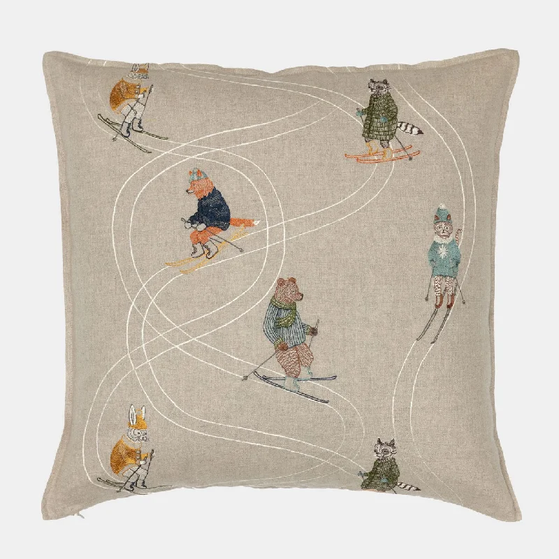 Decorative Pillows for Living Room MakeoverDownhill Skiers Square Pillow