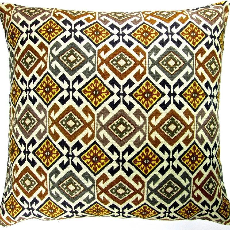 Kids Pillows with Fun DesignsArtisan Pillows Indoor 20-inch Geometric Brown Southwestern Country Western Cabin Accent Throw Pillow