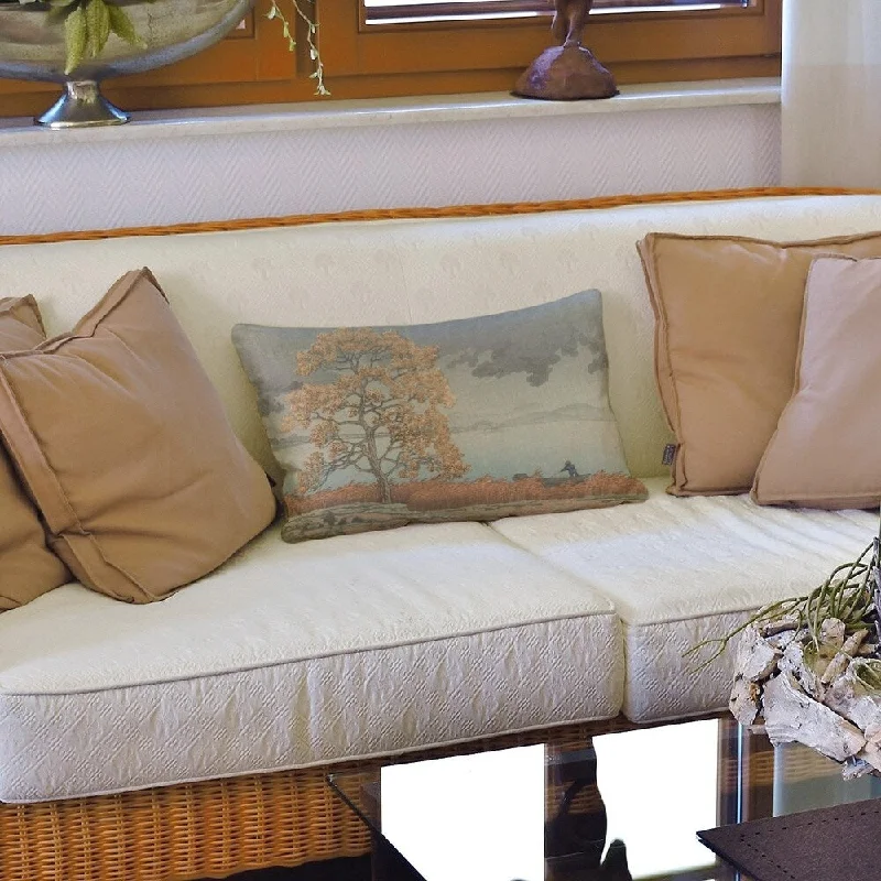 Cotton Pillows for Natural ComfortRain Over the Shore Double-sided Lumbar Pillow