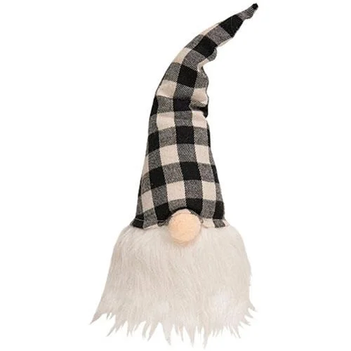 Bed skirts in neutral colors for easy pairingBlack & White Buffalo Check Gnome 12"