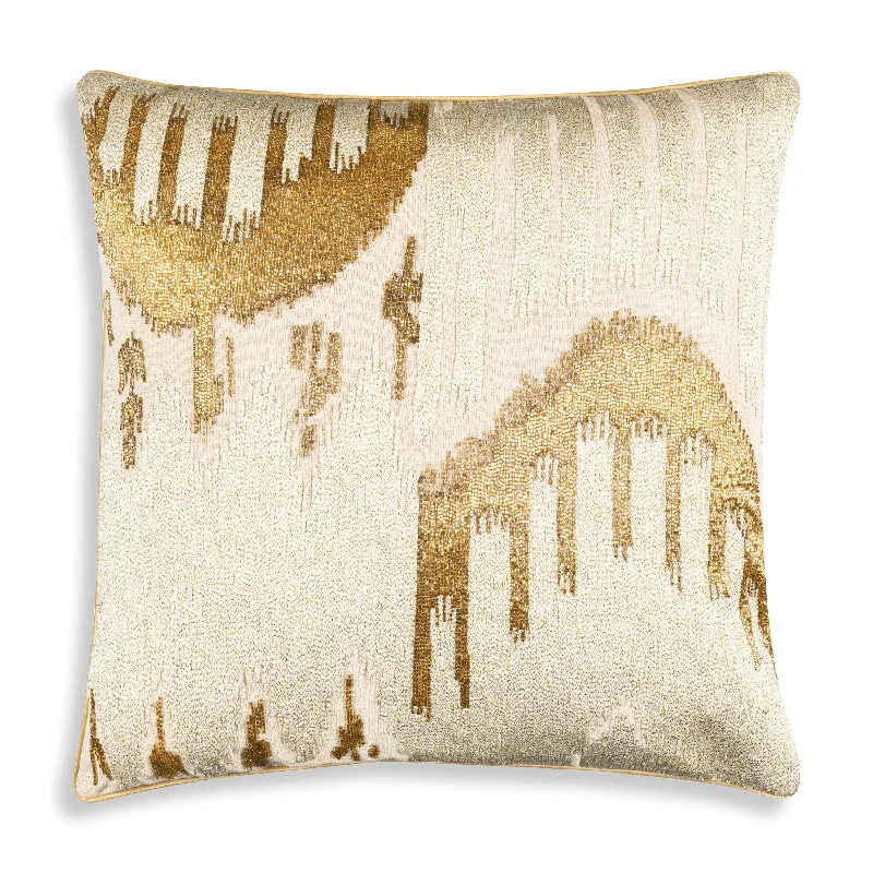 Decorative Pillows for Living Room MakeoverSayra Ivory Gold Pillow