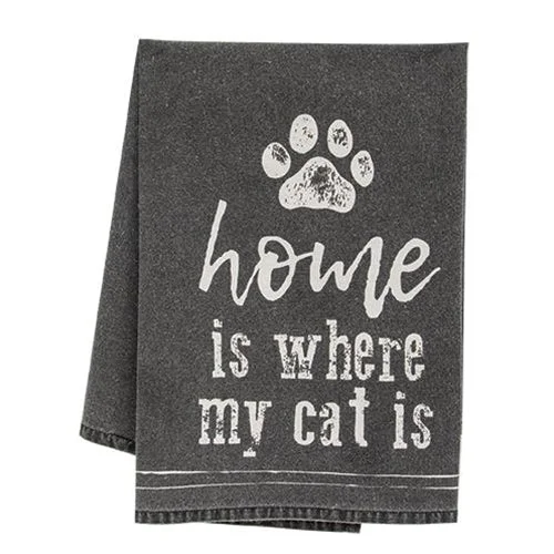 Bed skirts with a eco - friendly materialHome Is Where My Cat Is Dish Towel