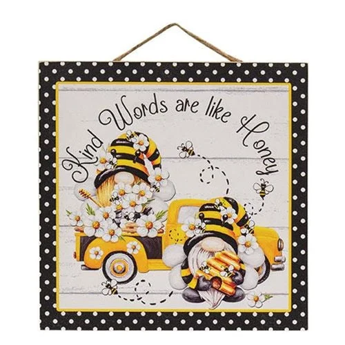 Bed skirts in pastel shades for a delicate lookKind Words Are Like Honey Square Hanging Sign