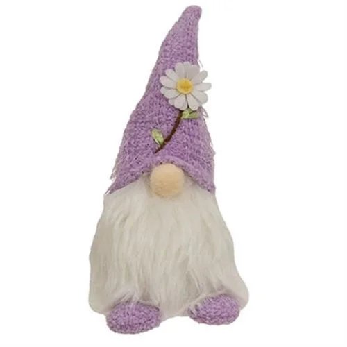 Bed skirts with a child - friendly printMini Purple Daisy Gnome