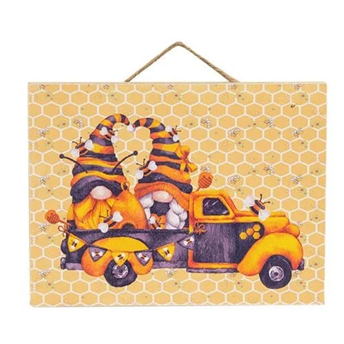 Bed skirts with a lace trim for a romantic touchBumblebee Gnomes in Truck Hanging Sign