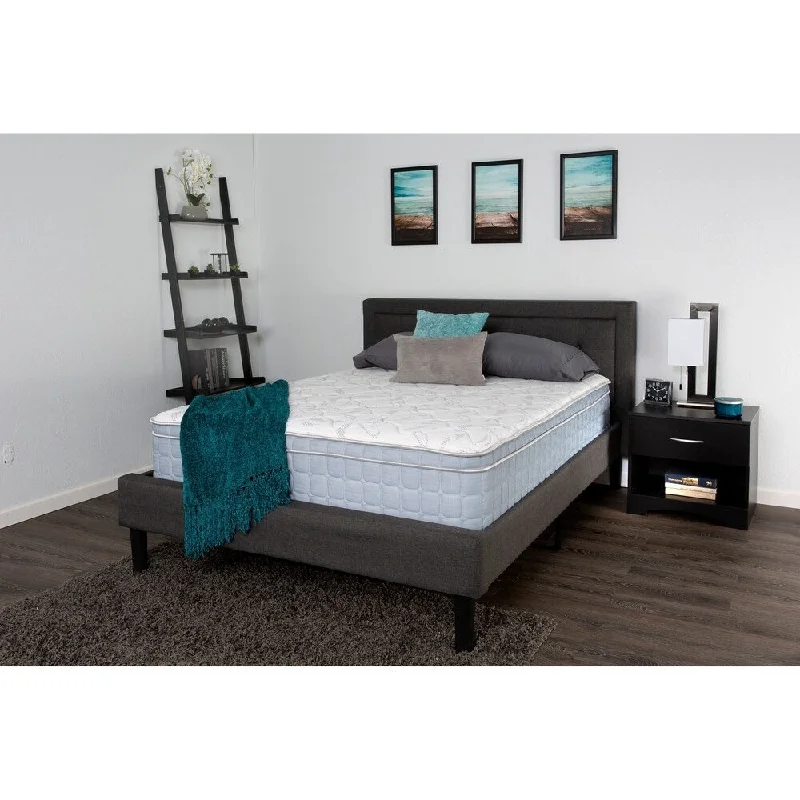 Memory foam mattresses for pressure relief and contouringShanna Blue and Off-White 12" Full Mattress