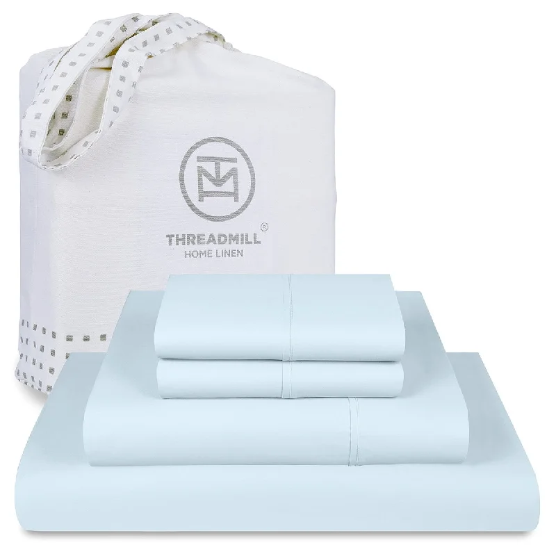 Fitted Sheets with Reinforced Corners for Long - Lasting Use100% Cotton Sheets for Queen Size Bed 600 Thread Count Queen Bed Sheets Set with 16"Deep Pocket Sateen Weave 4-Piece Bedding Set