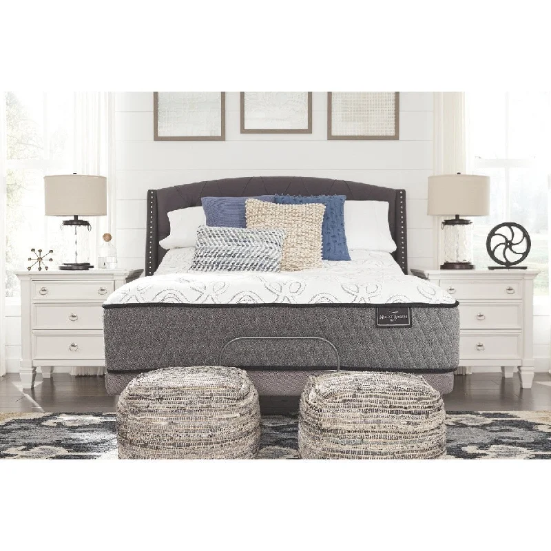 Innerspring mattresses with coil counts for supportSignature Design by Ashley Mt Rogers Ltd Plus 15 Inch White California King Mattress