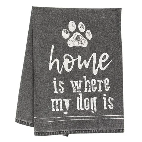 Bed skirts with a wrinkle - resistant fabricHome Is Where My Dog Is Dish Towel