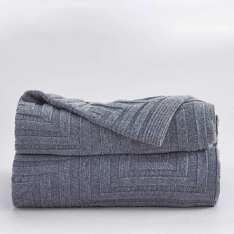 Pregnancy Pillows for Expectant MothersConcentric Square Throw Gray 50x60" - Park Designs